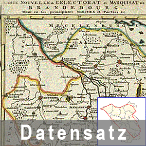 Ausschnitt aus der Karte von Brandenburg 1725