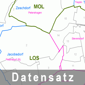 Ausschnitt aus der Flurübersichtskarte Land Brandenburg