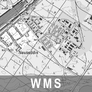 WMS Digitale Topographische Karte 1 : 25 000 Grau Brandenburg mit Berlin